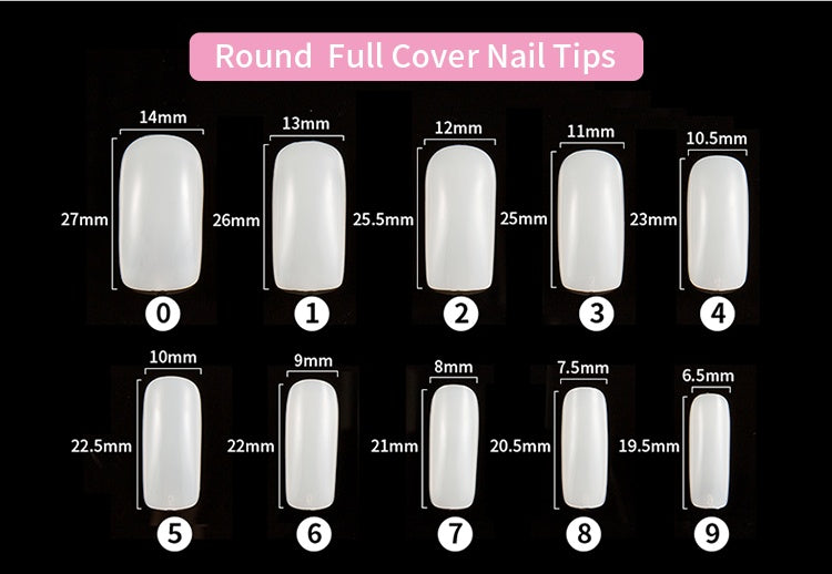 500-Piece French Acrylic Nail Tips