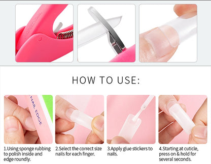 500-Piece French Acrylic Nail Tips