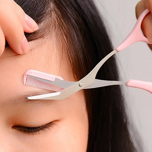 Precision Eyebrow Scissors with Comb