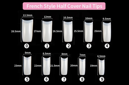 500-Piece French Acrylic Nail Tips
