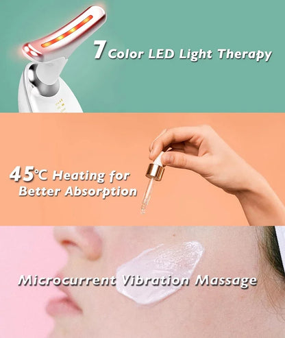 7-Color LED Face Neck Lifting Massager Device