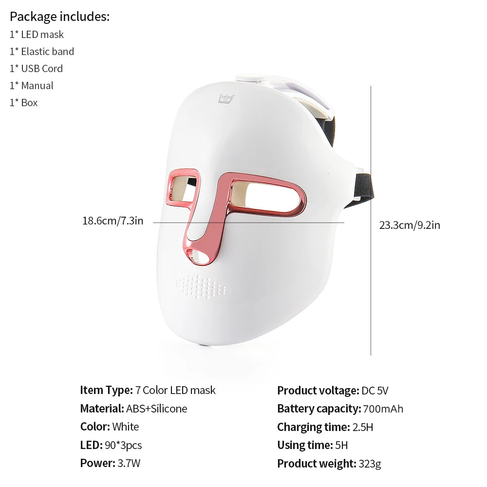 7-Color LED Facial Mask
