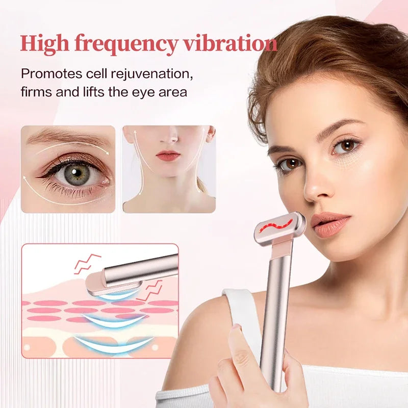 EMS Microcurrent Facial Lifting Wand Red Light Anti-Wrinkle Massager