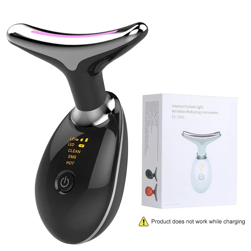 7-Color LED Face Neck Lifting Massager Device