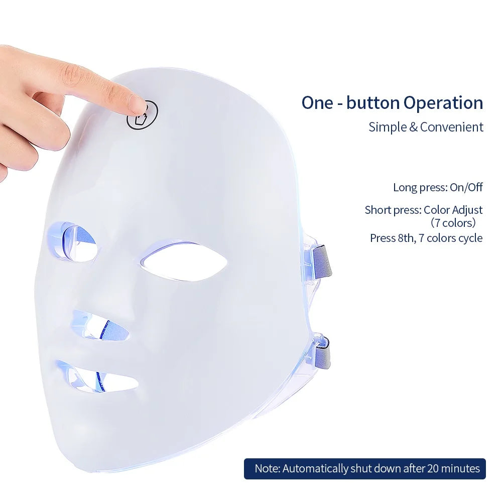 Rechargeable 7-Color LED Facial Mask