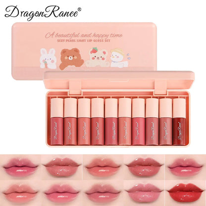 Waterproof 10-Color Lip Gloss Set