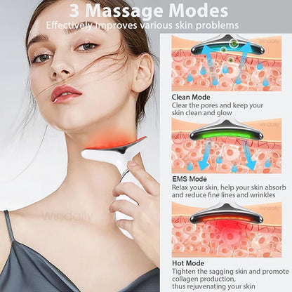 7-Color LED Face Neck Lifting Massager Device
