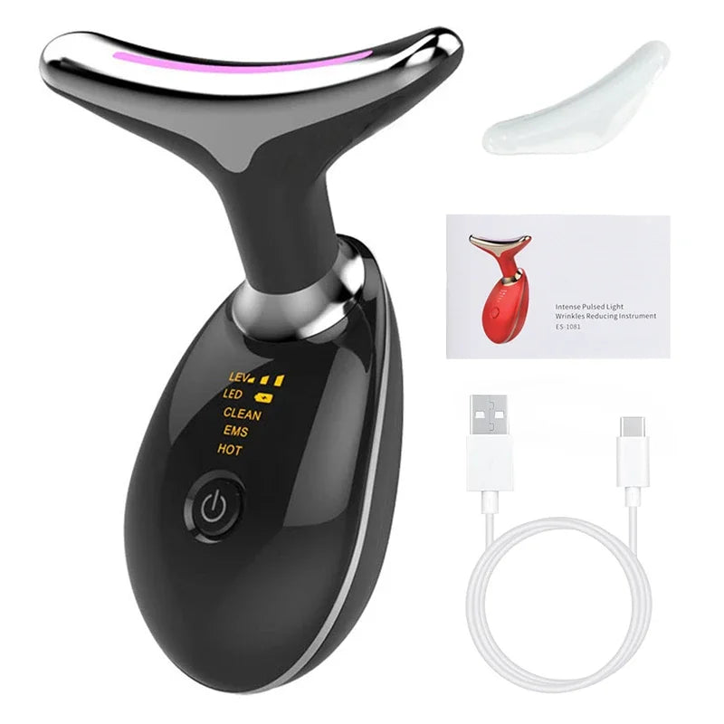 7-Color LED Face Neck Lifting Massager Device