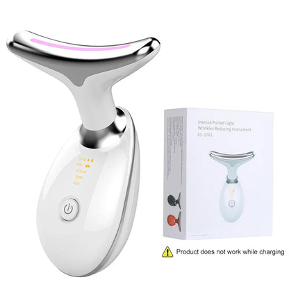 7-Color LED Face Neck Lifting Massager Device